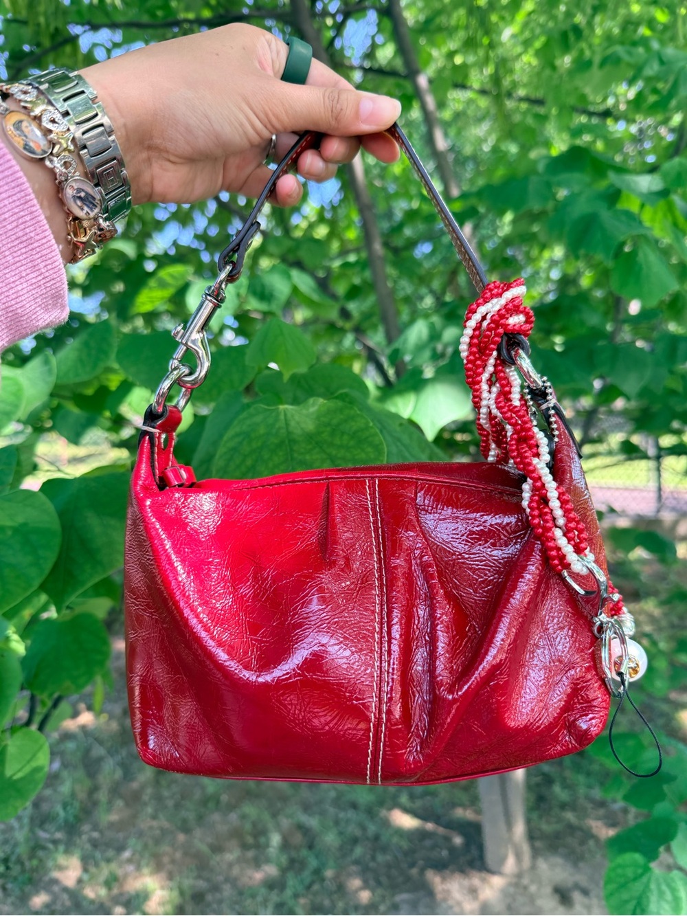 Vintage coach Mini Red Patent Bag